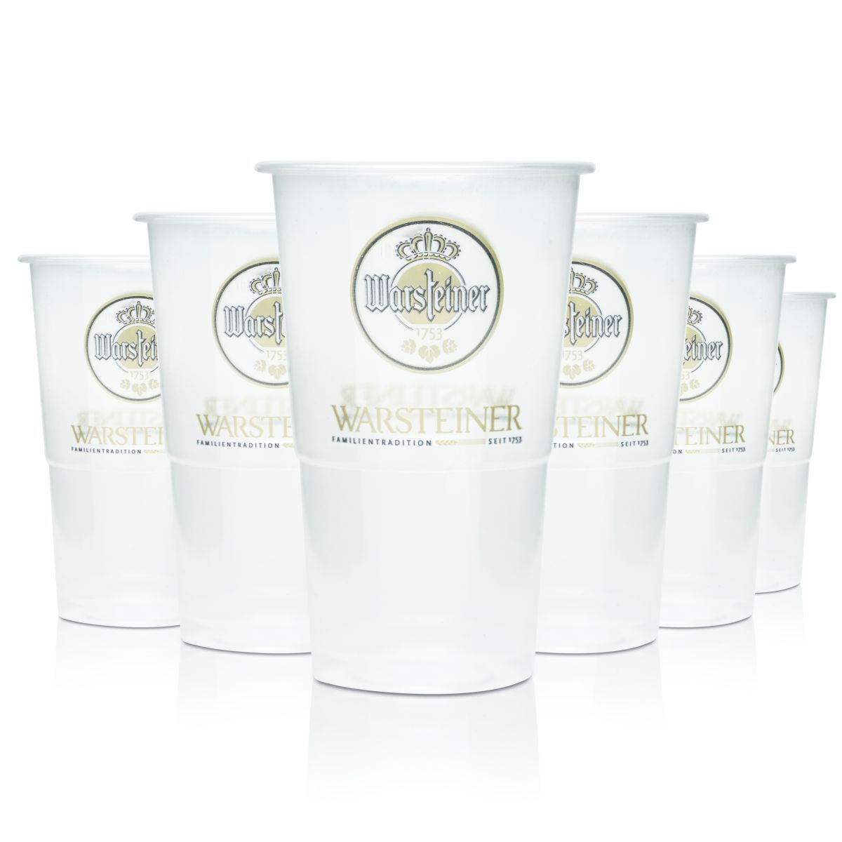 74x Warsteiner beer glass 0,3l mug disposable old logo new