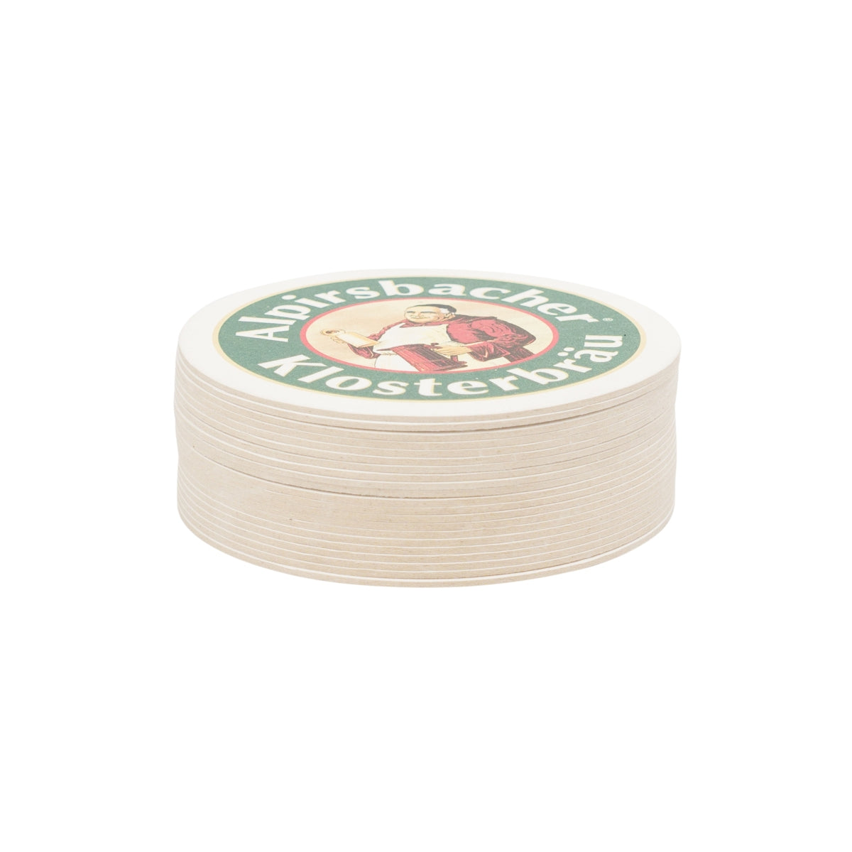 75 Alpirsbacher beer coasters, 10 cm glass coasters, Klosterbräu table protectors – View 2