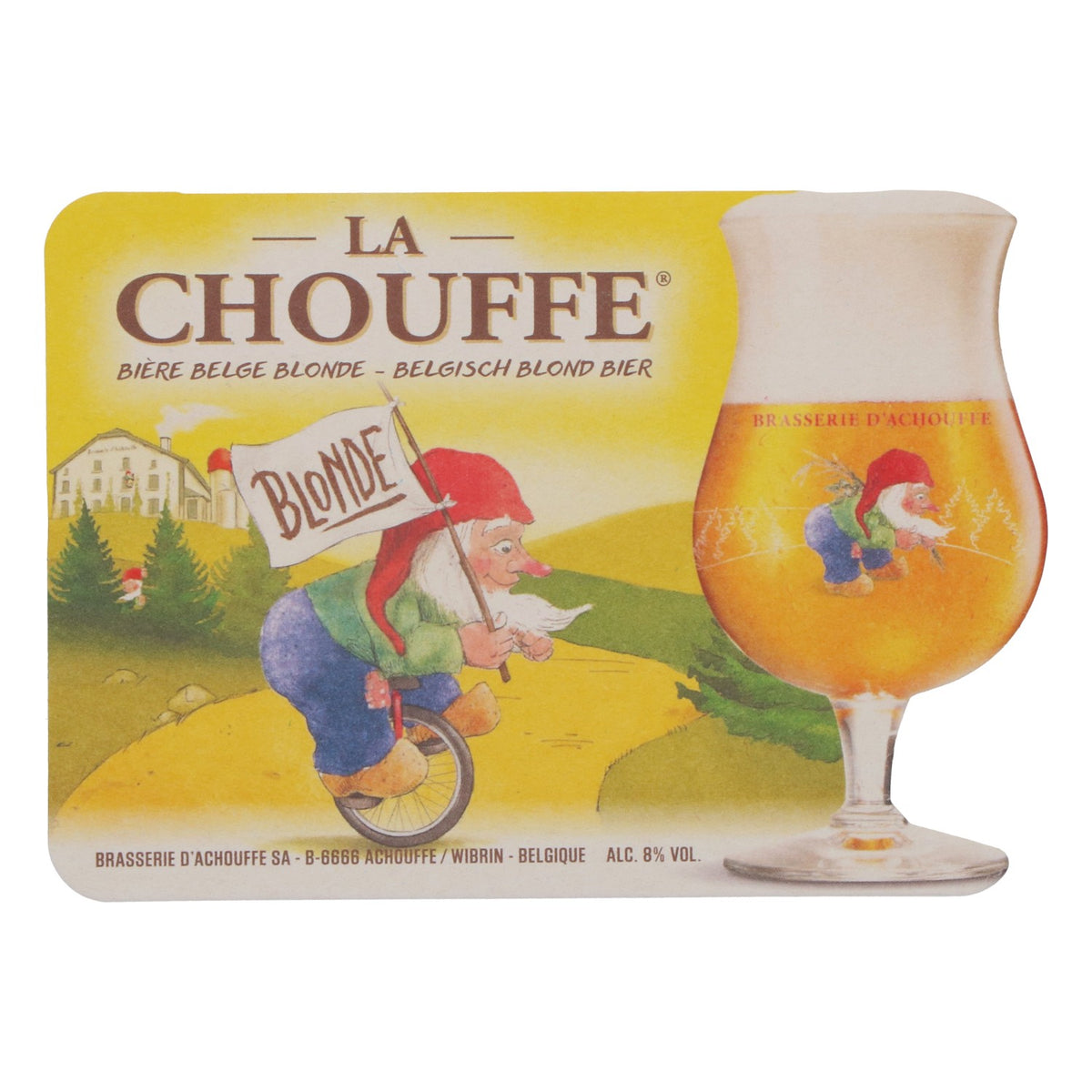 75x Brasserie D'Achouffe Beer Coasters Glass Coasters "Blonde" – View 3
