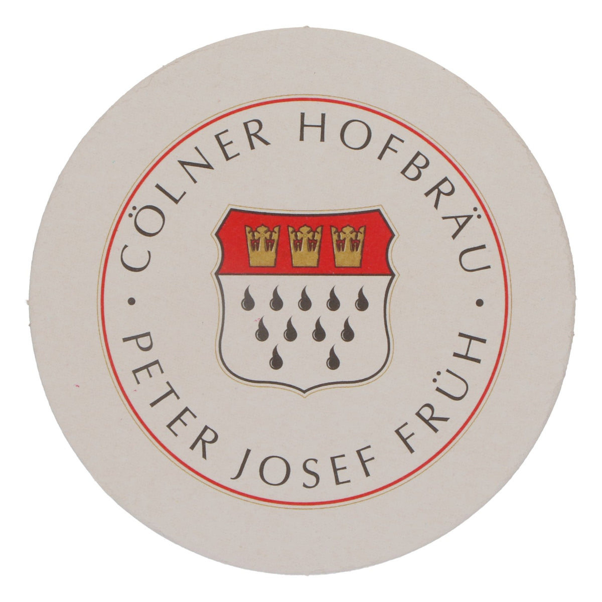 75x Früh Kölsch beer coasters, 4.2 inch diameter, coat of arms – View 3