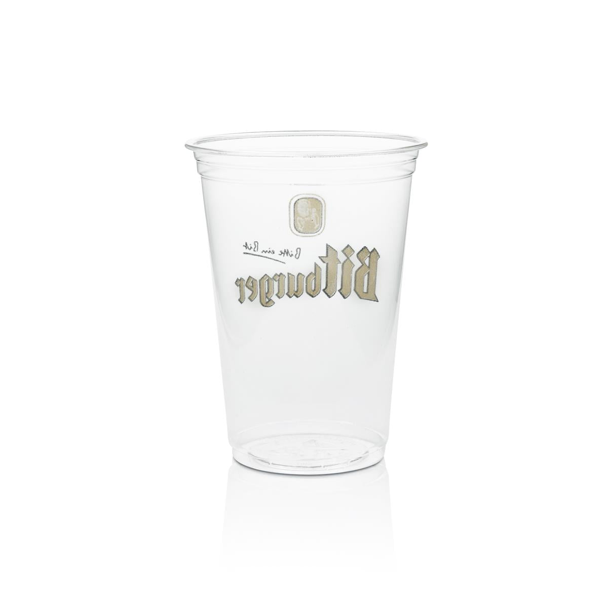 80x Bitburger cups, 0.25 l, plastic, disposable beer glasses, calibrated, organic product – View 3