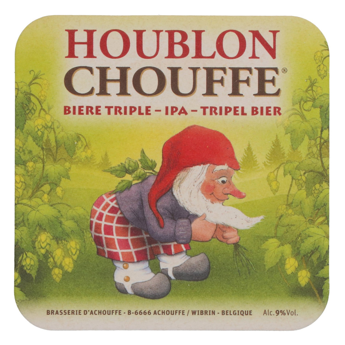 80x Brasserie D'Achouffe Beer Coasters Glass Coasters Green – View 3