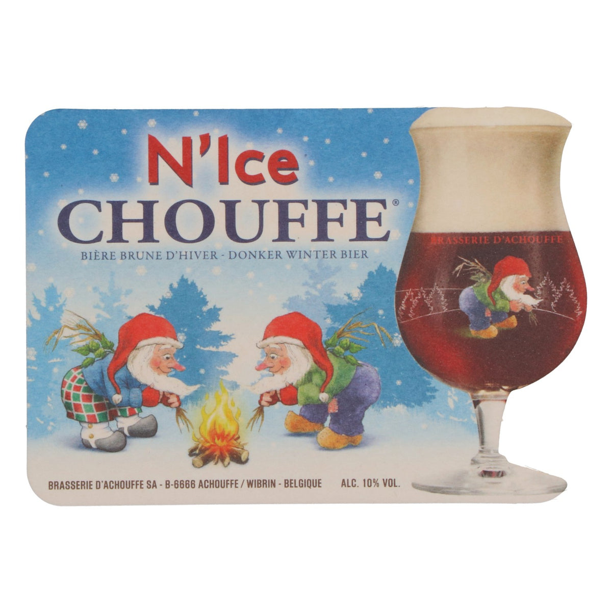 80x Brasserie D'Achouffe beer coasters, glass coasters, "N'Ice" – View 3