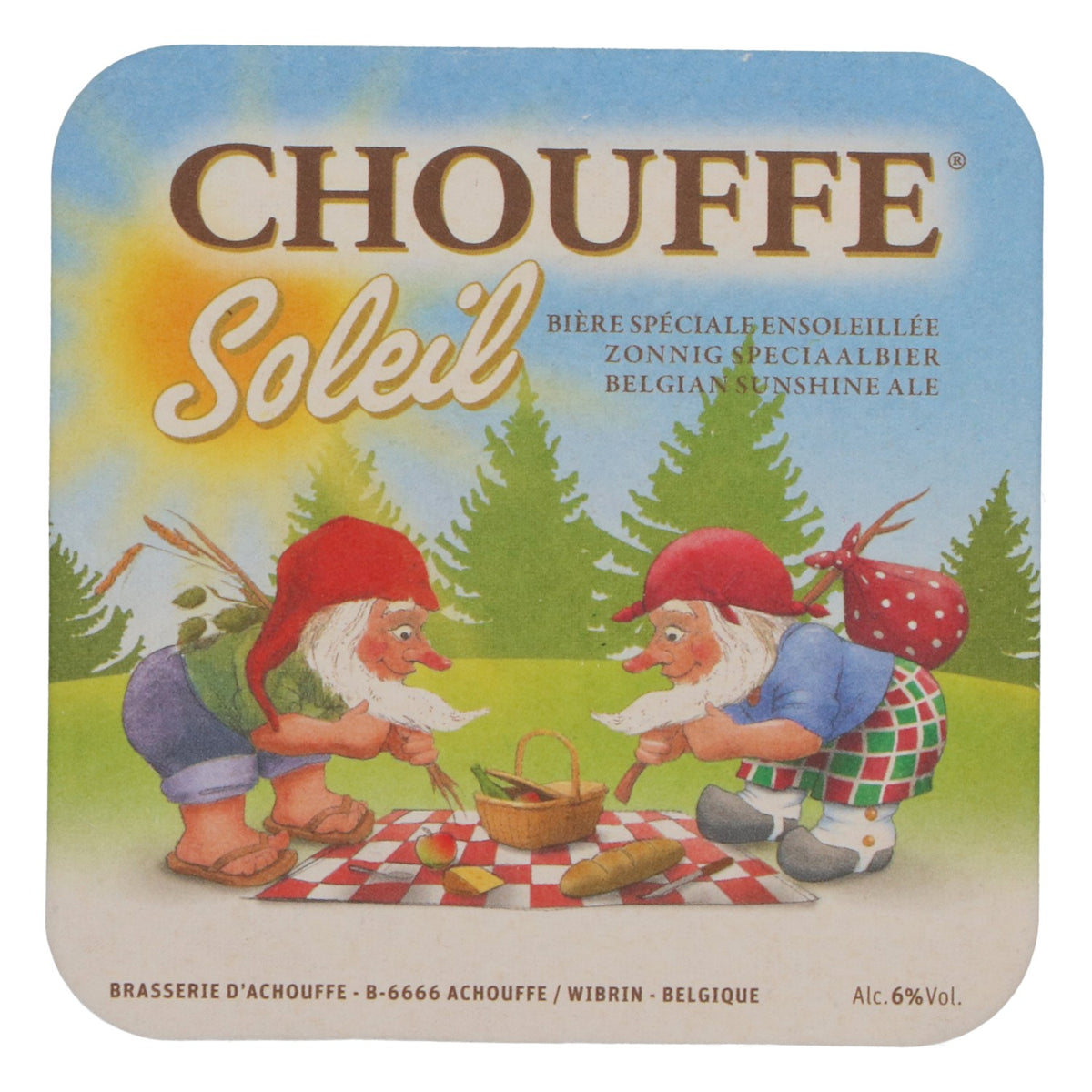 80x Brasserie D'Achouffe Beer Coasters Glass Coasters "Soleil" – View 2