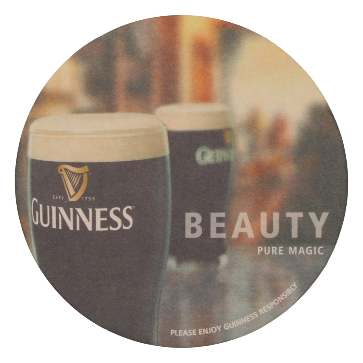 80 Guinness Beer Coasters, 10.5 cm in diameter, "Beauty" – View 3