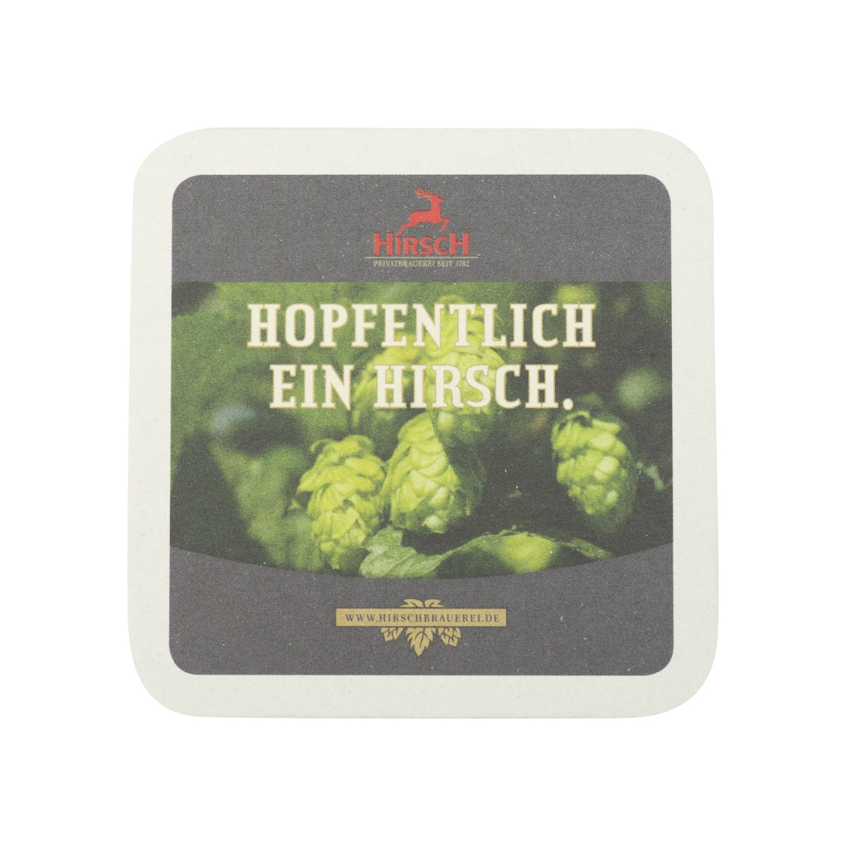 80x Hirschbräu beer coasters, 10x10cm, glass coasters, glasses, catering glass cups, bar