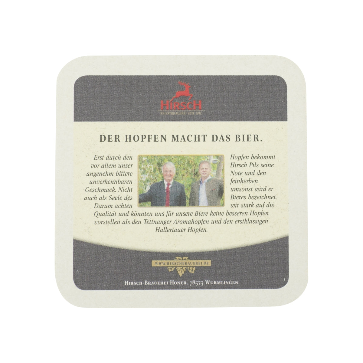 80x Hirschbräu beer coasters, 10x10cm, glass coasters, glasses, catering glass cups, bar – View 2