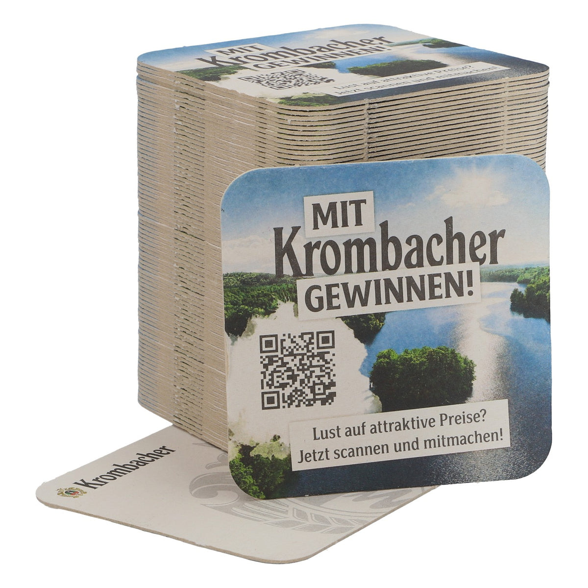 80x Krombache coasters Beer mats 9x9cm Gastro bar accessories Drip protection