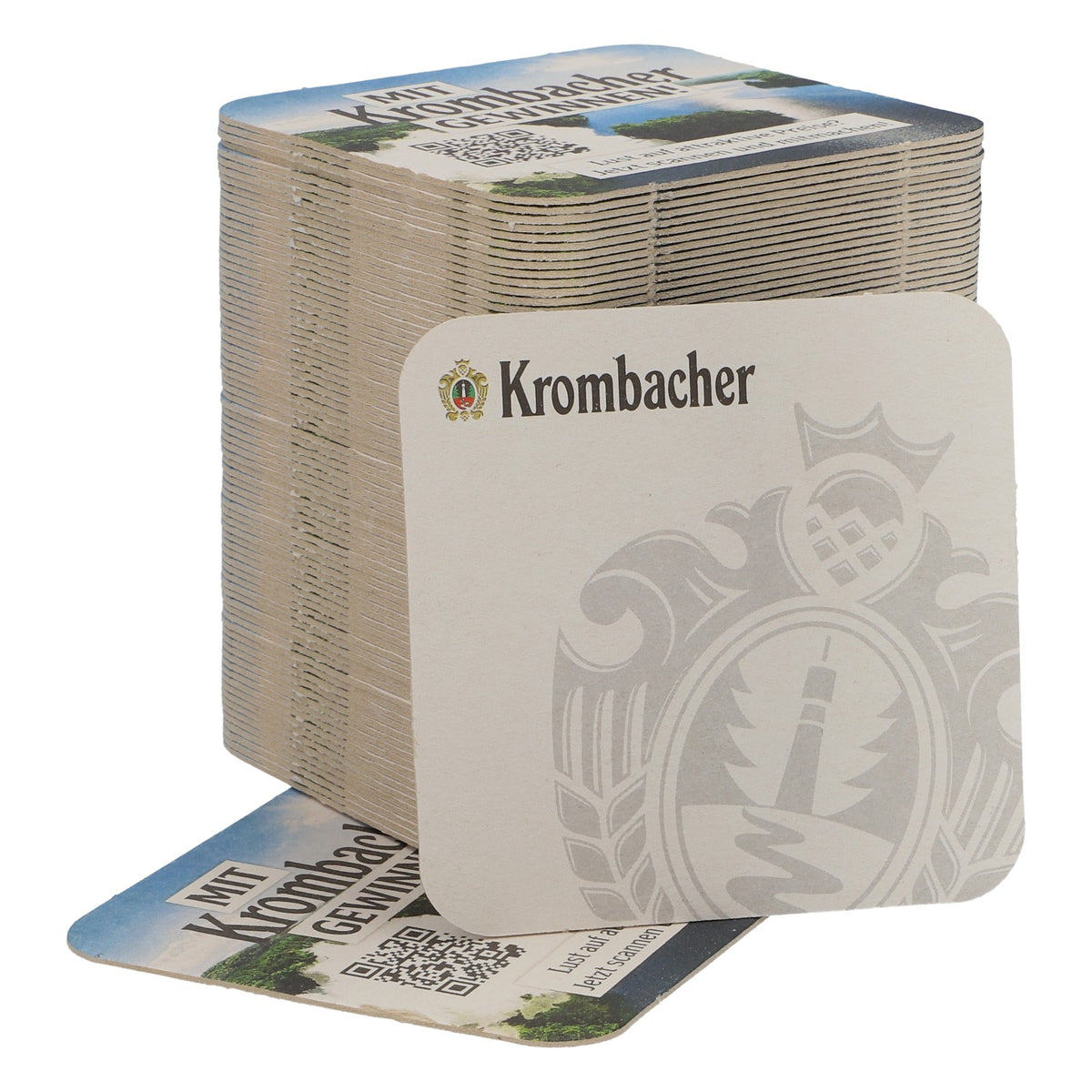 80x Krombache coasters Beer mats 9x9cm Gastro bar accessories Drip protection – View 3