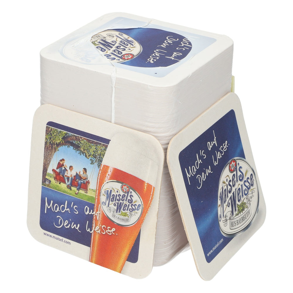 80x Maisels Weisse coasters 9x9 cm drip protection glasses bottles
