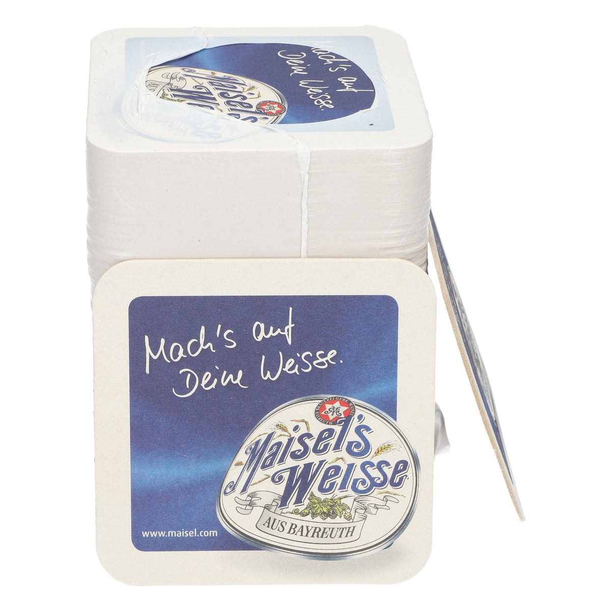 80x Maisels Weisse coasters 9x9 cm drip protection glasses bottles – View 3