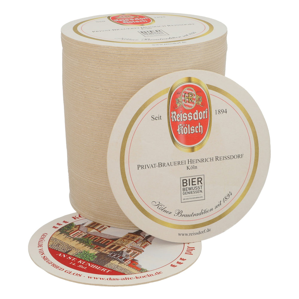 80x Reissdorf beer coasters "Cologne in the Middle Ages" AN St. Kunibert