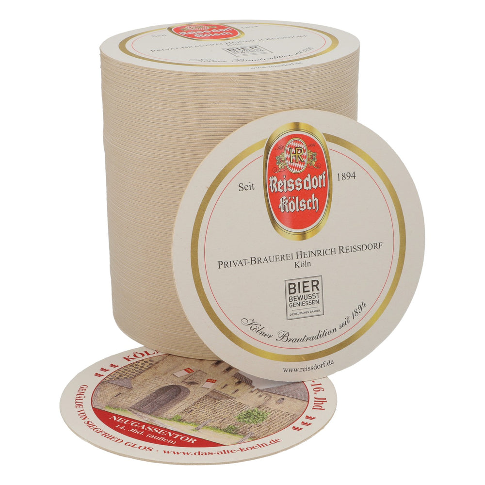 80x Reissdorf beer coasters "Cologne in the Middle Ages" Neugassentor
