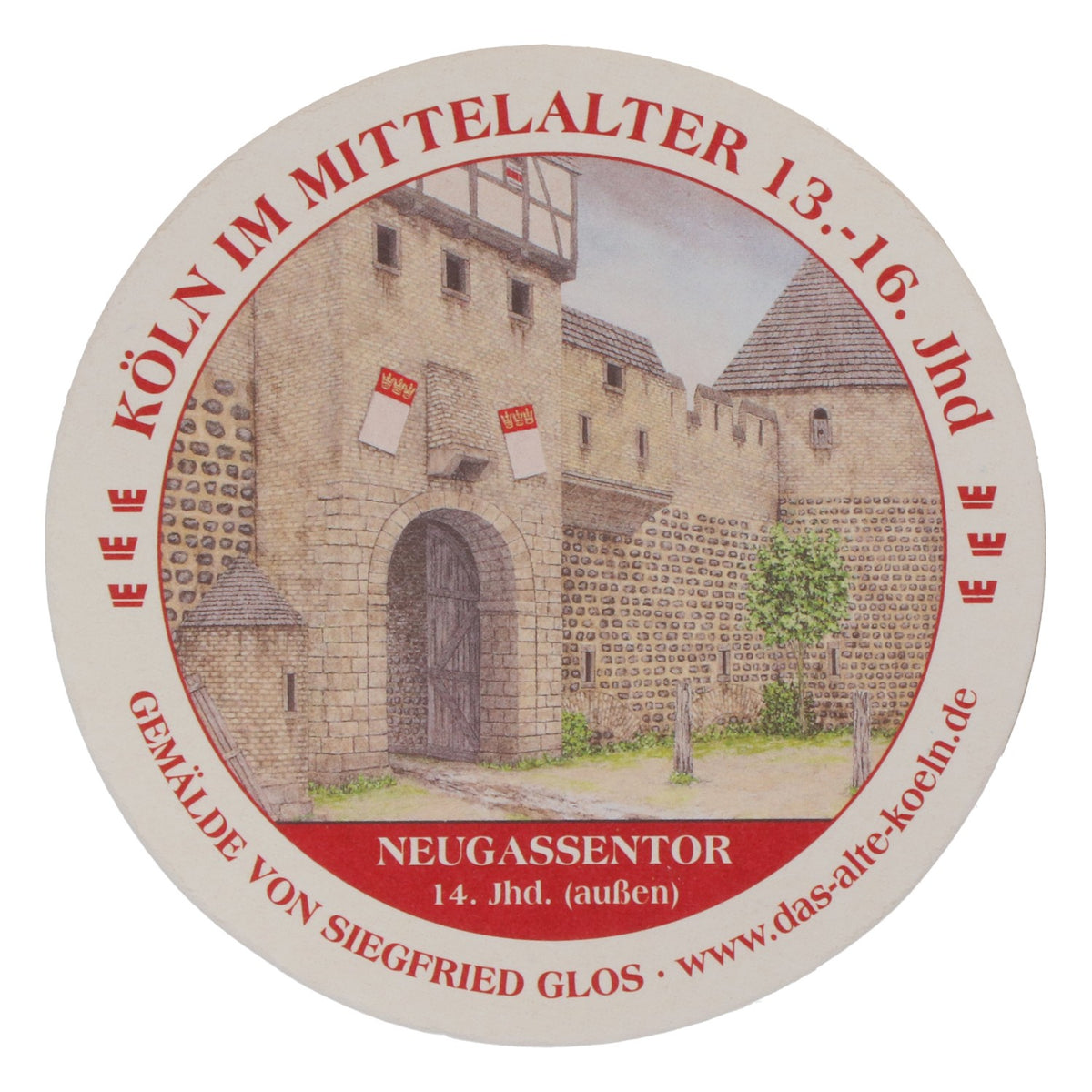 80x Reissdorf beer coasters "Cologne in the Middle Ages" Neugassentor – View 4