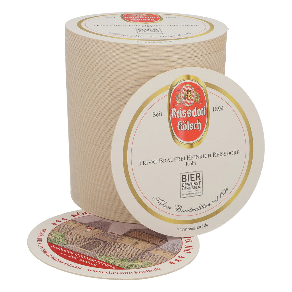 80x Reissdorf beer coasters "Cologne in the Middle Ages" Kahlenhausener Gate