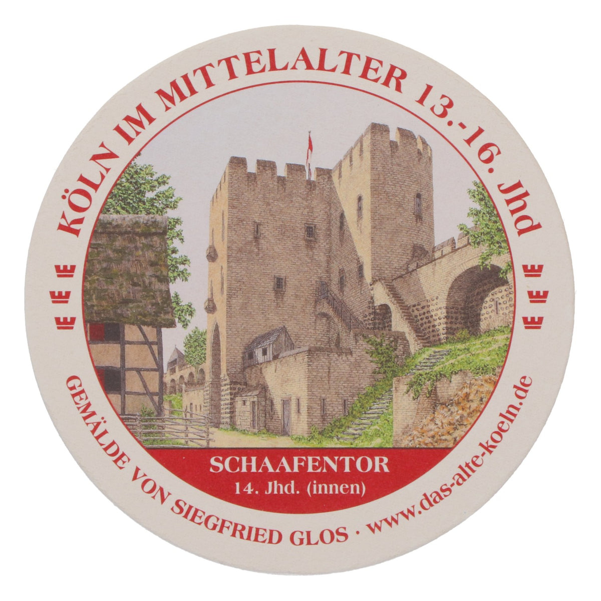 80x Reissdorf beer coasters "Cologne in the Middle Ages" Schaafentor – View 4