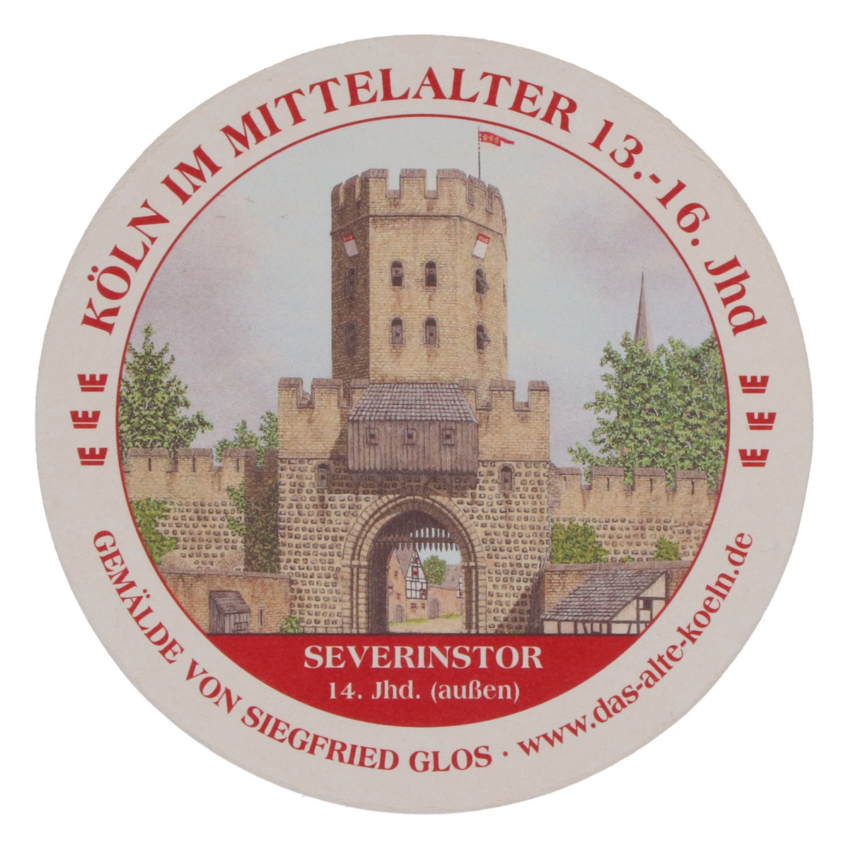 80x Reissdorf beer coasters "Cologne in the Middle Ages" Severinstor – View 4