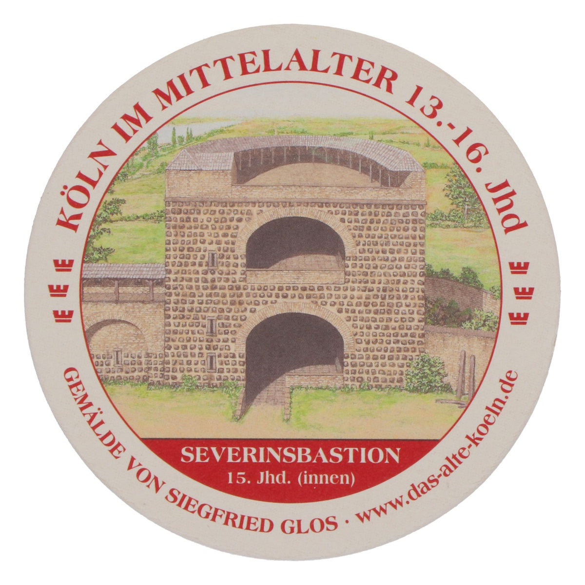 80x Reissdorf beer coasters "Cologne in the Middle Ages" Severinsbastion – View 4