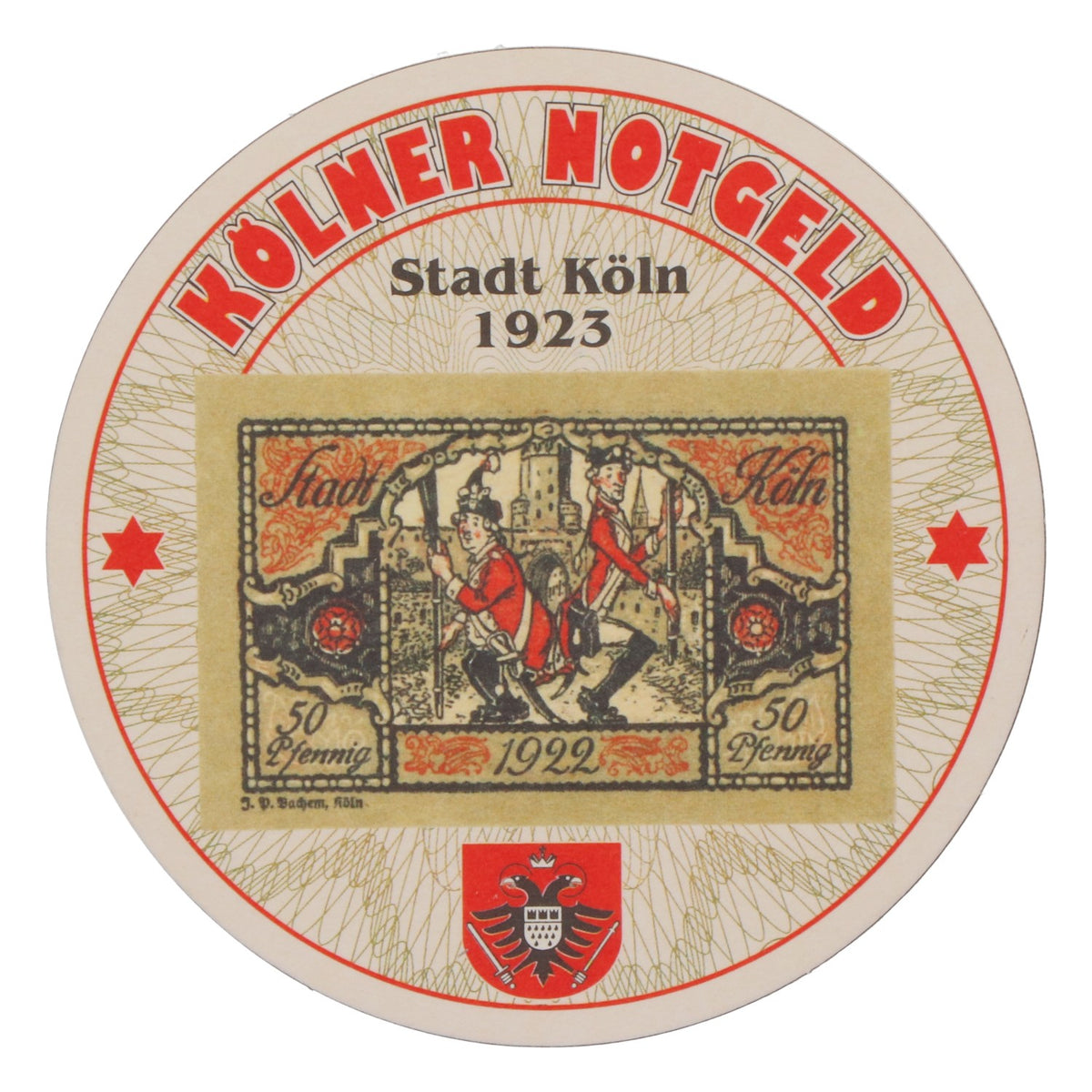 80x Reissdorf beer coaster "Cologne emergency money" 50 pfennig V1 – View 3