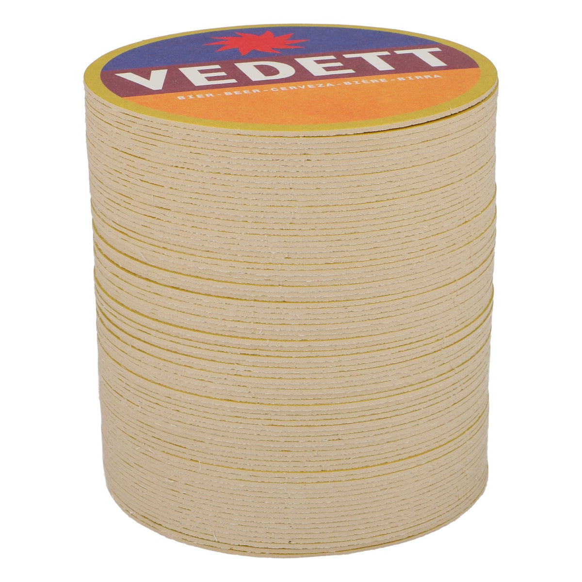 80x Vedett beer coasters Glass coasters Blue/red/orange – View 2