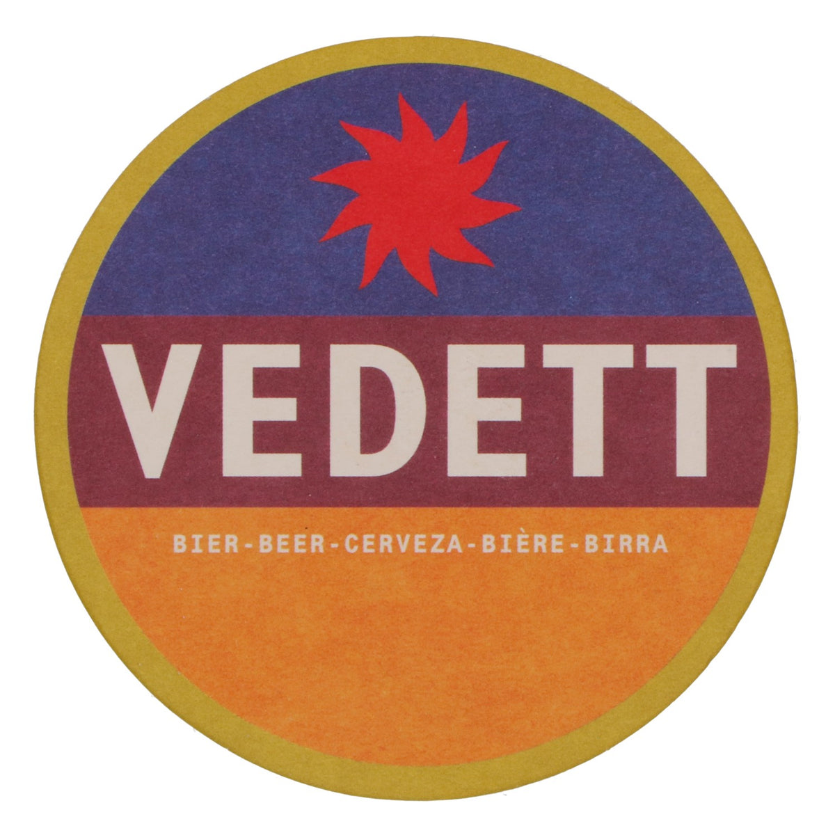 80x Vedett beer coasters Glass coasters Blue/red/orange – View 3