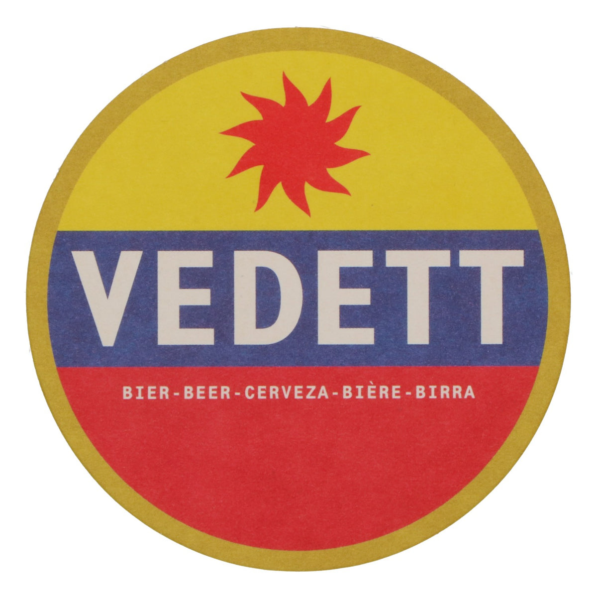 80x Vedett beer coasters, glass coasters, money/blue/red – View 3