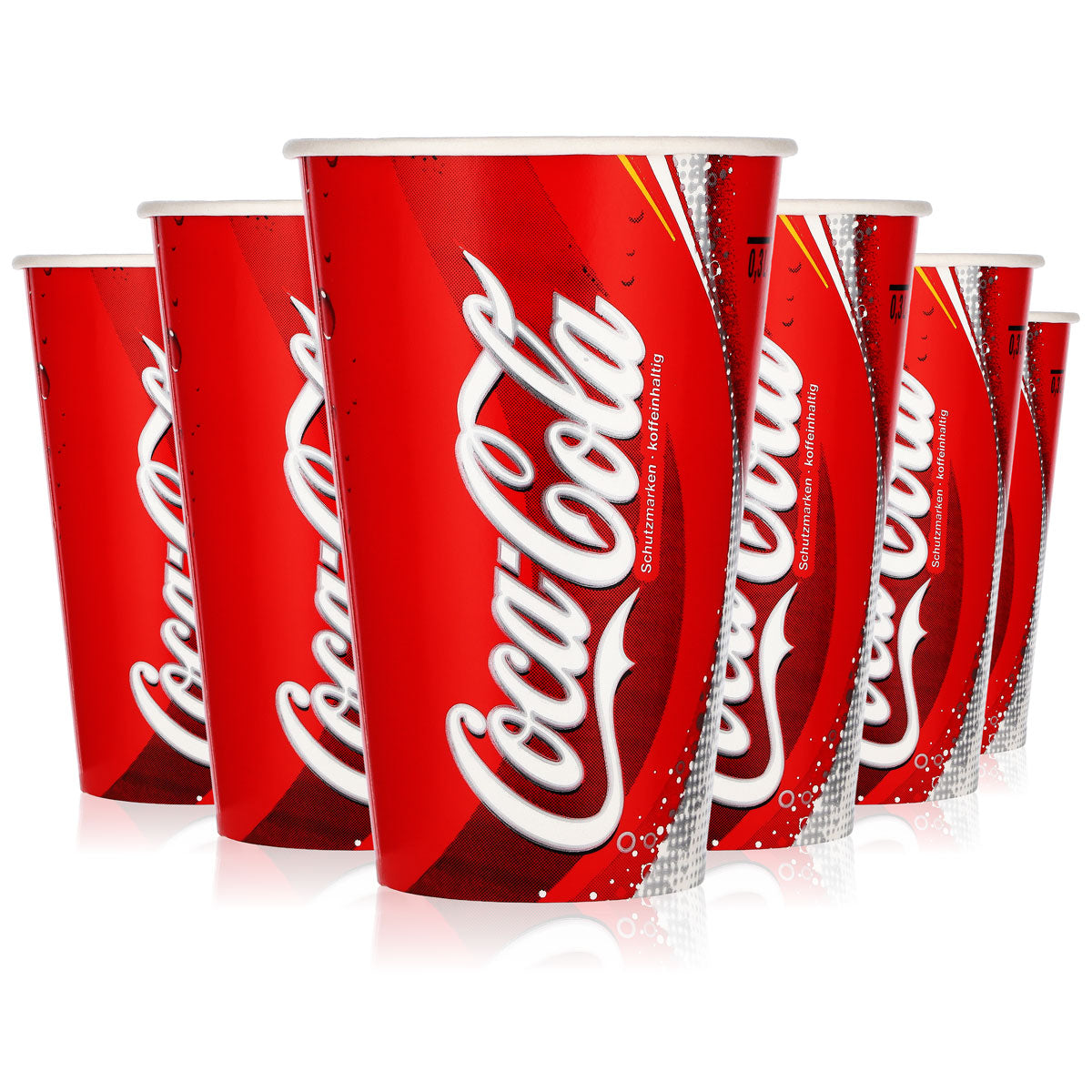 85 Coca-Cola Soft Drink Glass 0.3 L Paper Cups, Disposable (Set of 85)