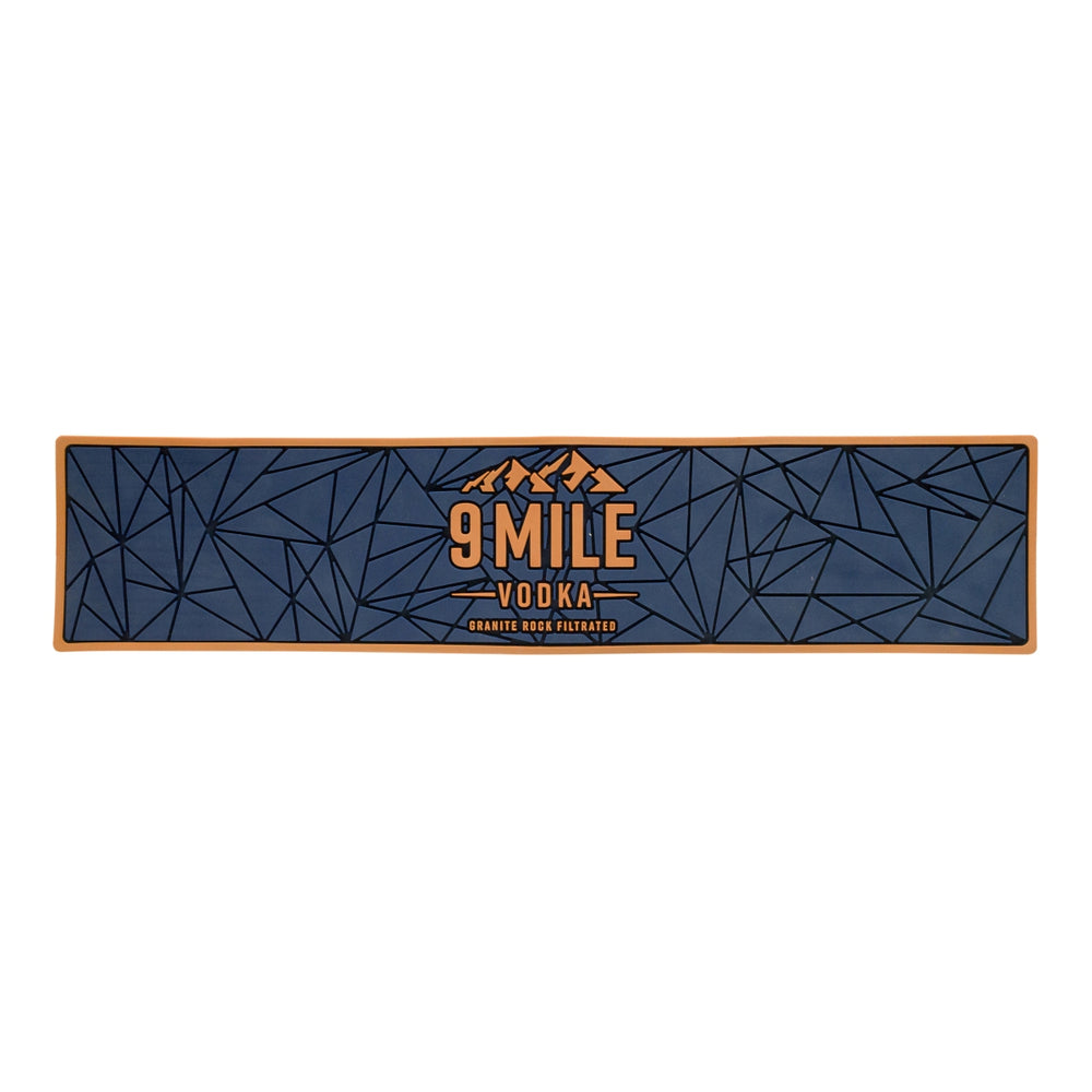 9 Mile Bar Mat 58x13cm Drip Tray Runner Gastro Glasses Bartender Counter
