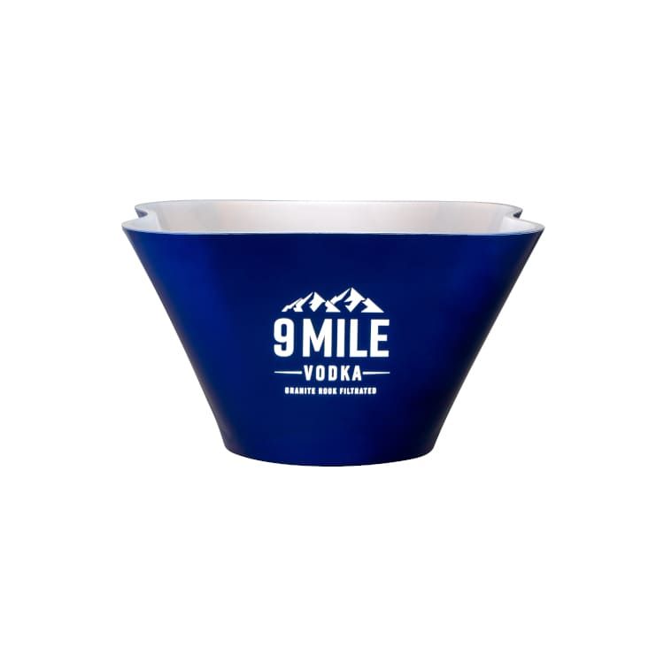 9 Mile Bottle Cooler LED Square Waves LED Blue Serving Tool Ice Drinks Bar – View 2