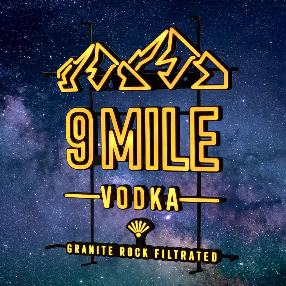 9 Mile Neon Sign LED Neon Sign Orange-Hills Indoor Dimmable Display