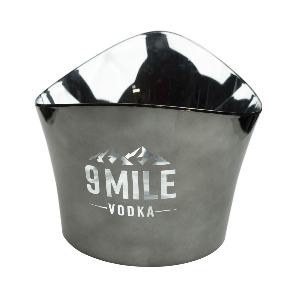 9 Mile Vodka Bottle Cooler Ice Cube Container Cooler LED Silver Magnum