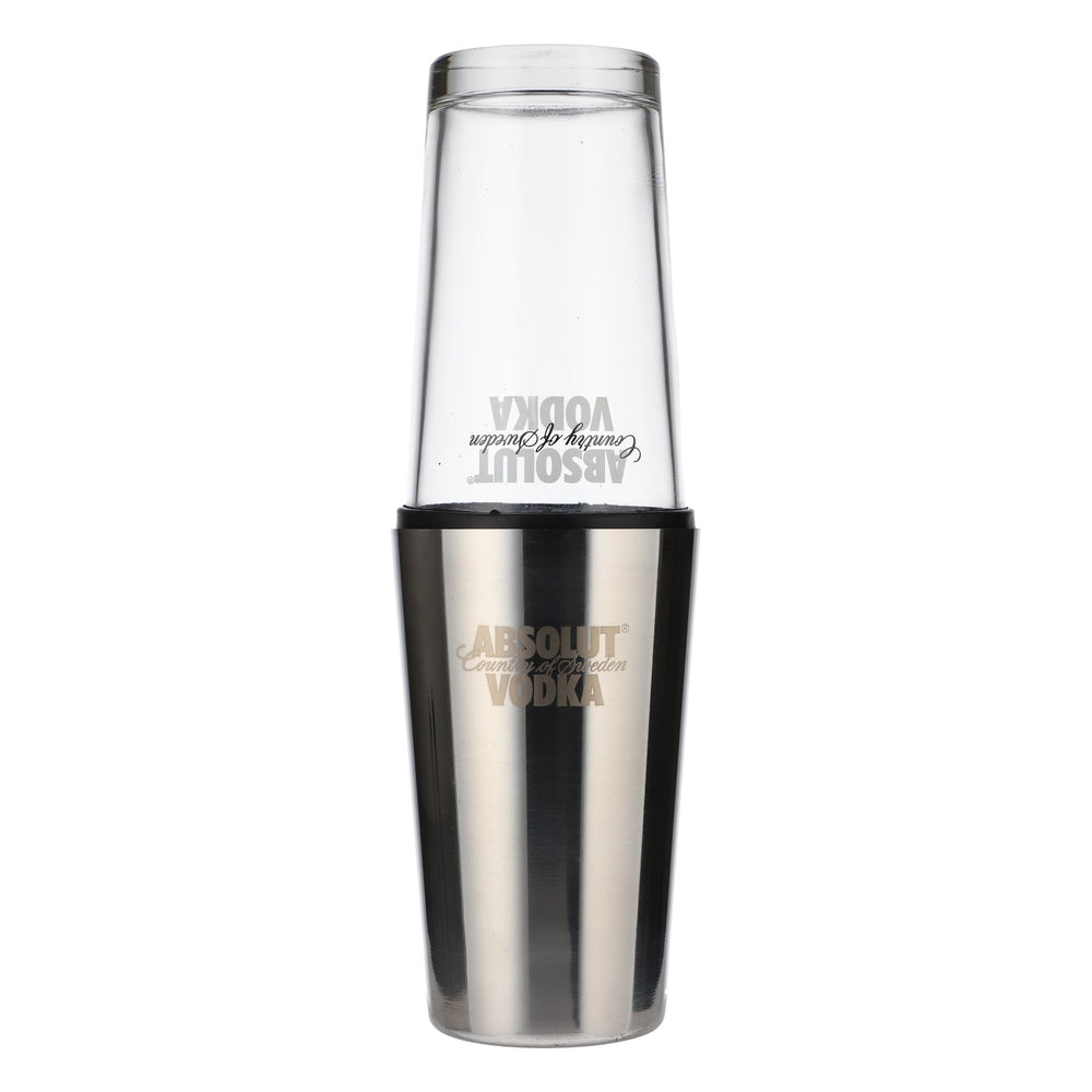 Absolut Vodka Shaker Stainless Steel Boston Shaker Stainless Steel Bar Accessories 2-piece