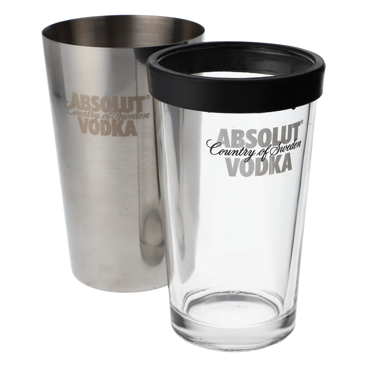 Absolut Vodka Shaker Stainless Steel Boston Shaker Stainless Steel Bar Accessories 2-piece – View 4