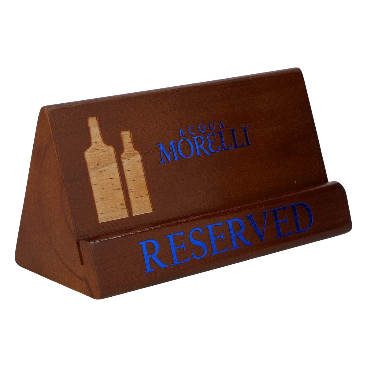 Acqua Morelli Water Real Wood Menu Holder Reservation Sign "RESERVED" – View 2