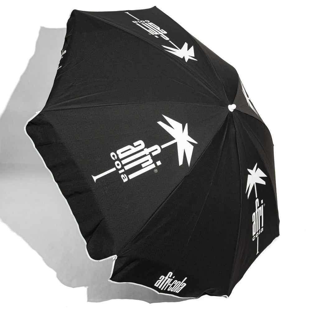 Afri Cola Soft Drink Parasol Sun Protection White Logo
