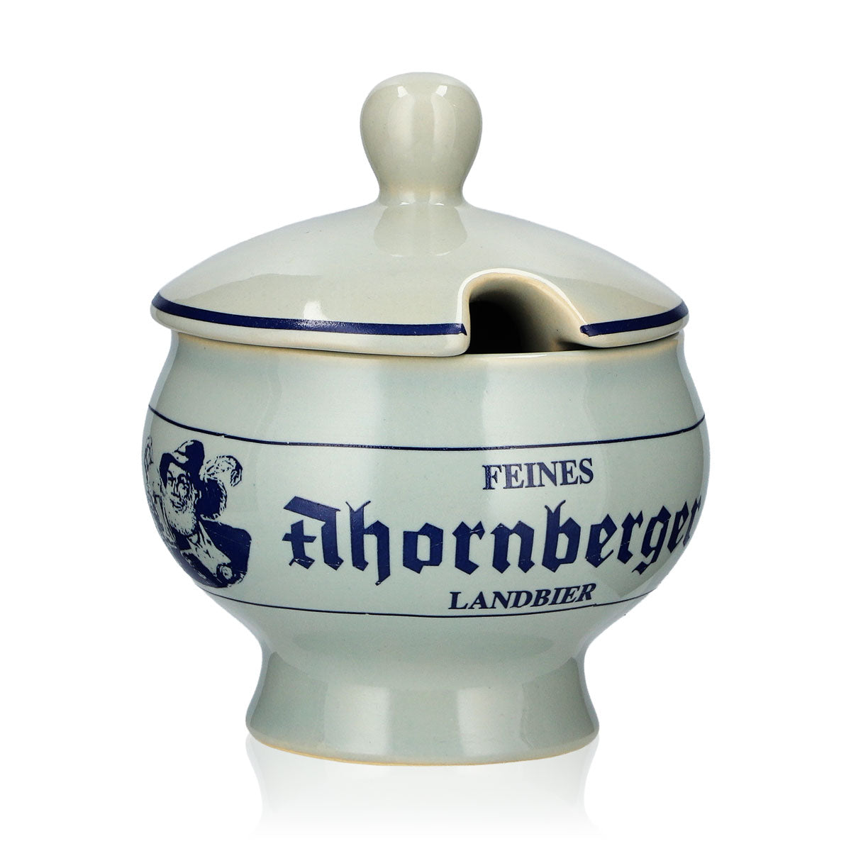 Ahornberger Beer Glass, Ceramic, Gray, Mustard Pot