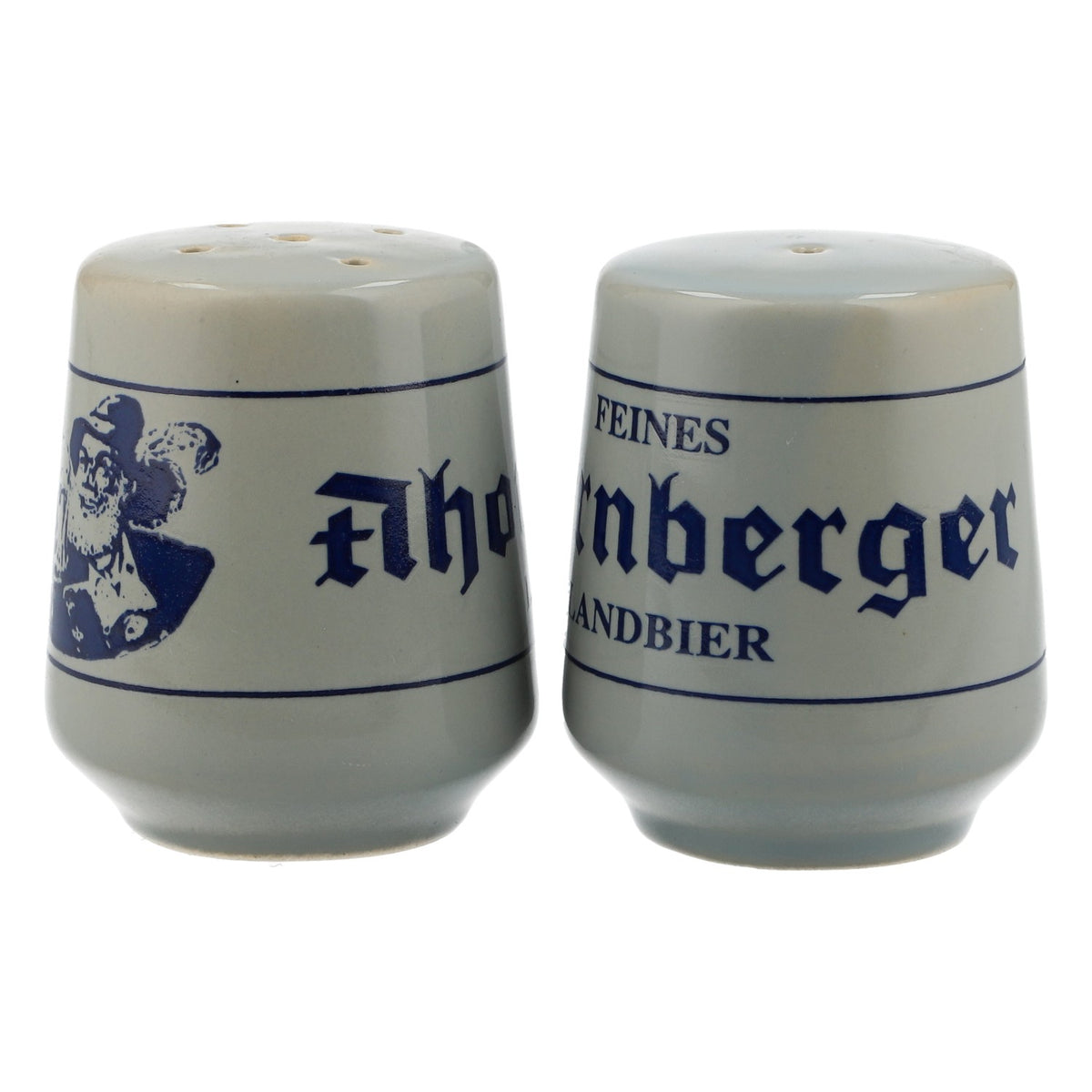 Ahornberger Beer Salt and Pepper Shaker Set, Rustic Ceramic, Country Beer Decor, Gift – View 2