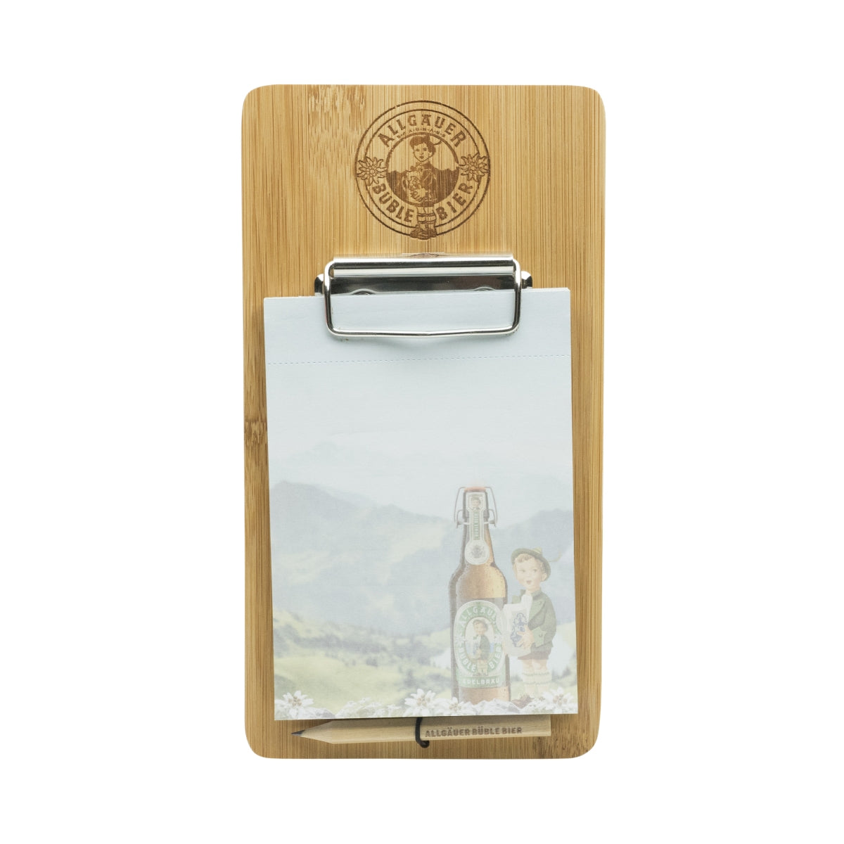 Algäuer Büble Beer Magnet Notepad Paper Pen Shopping Bar Kitchen Helper Wood