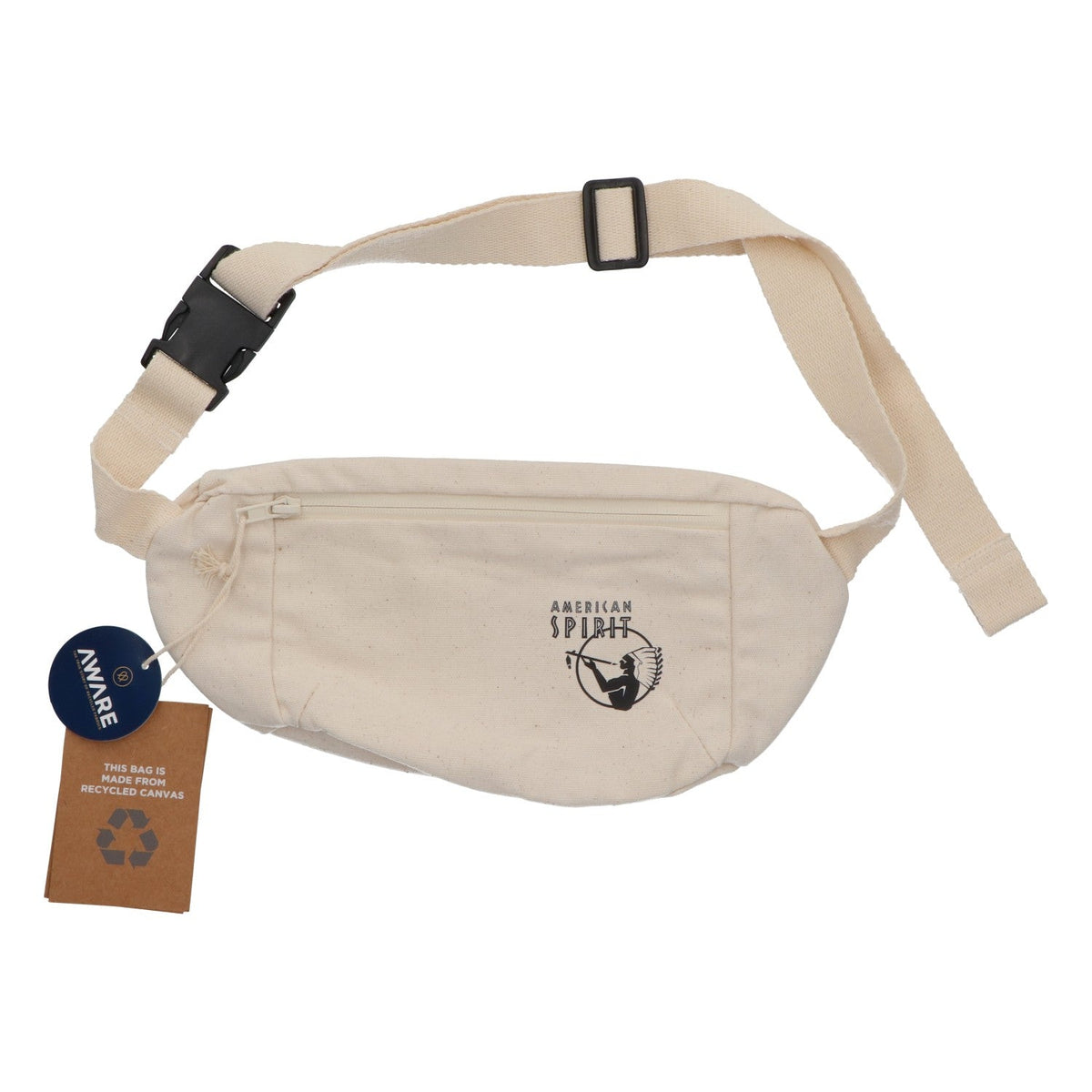 American Spirit Fan Bundle Set consisting of a fanny pack, jute bag, and notepad – View 3