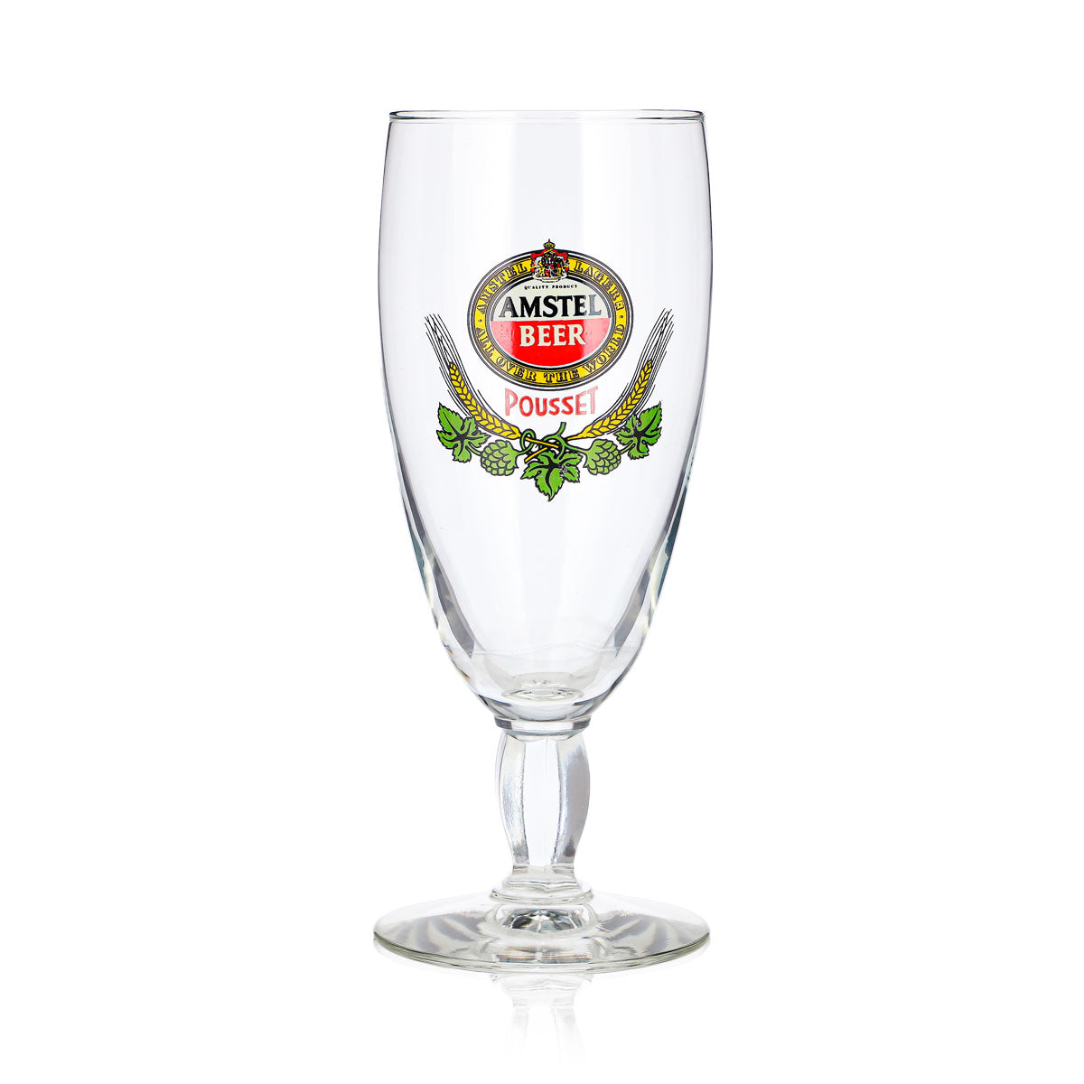Amstel Beer Glass, 0.33 L, Pousset Cup, Square Stem, Durobor – View 2