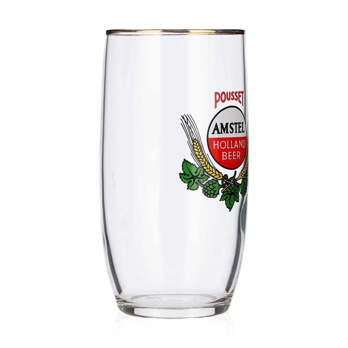 Amstel Holland Beer Glasses, Set of 6, 0.29 L, Vintage Gold Rim, Rare Collector's Glass – View 4
