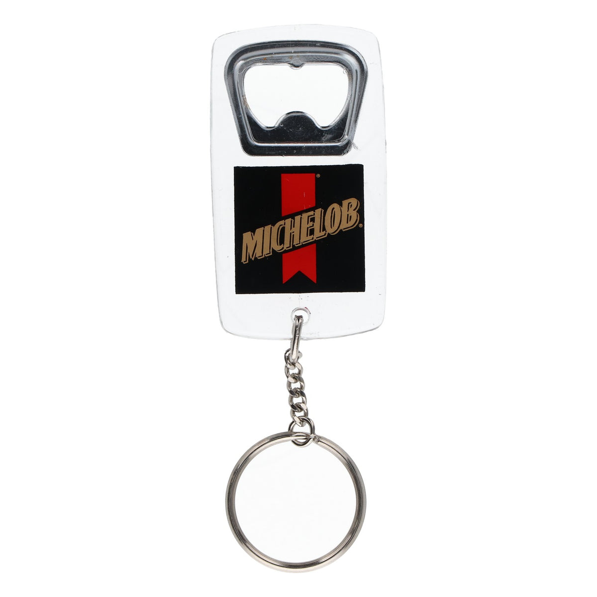 Anheuser-Busch Michelob Beer Bottle Opener Keychain, Transparent – View 2