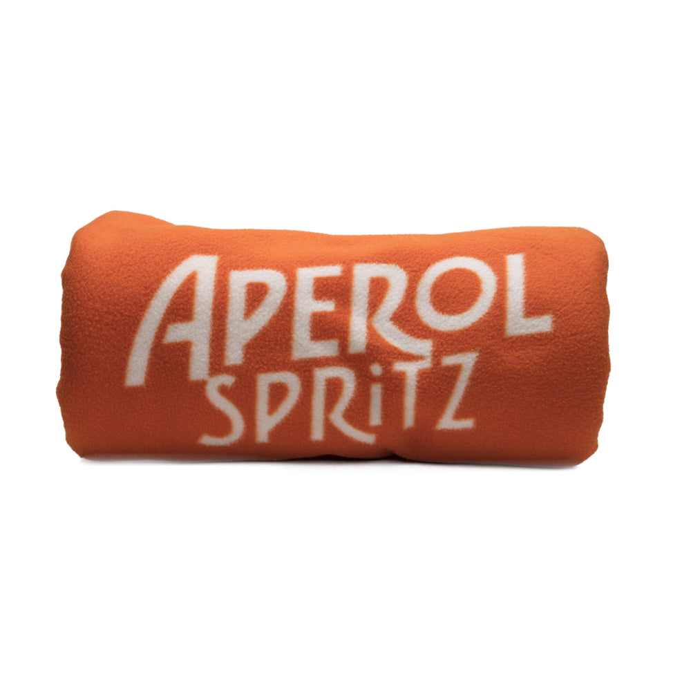 Aperol Aperitif Blanket Orange Bottles Logo Picnic Winter Fleece Blanket