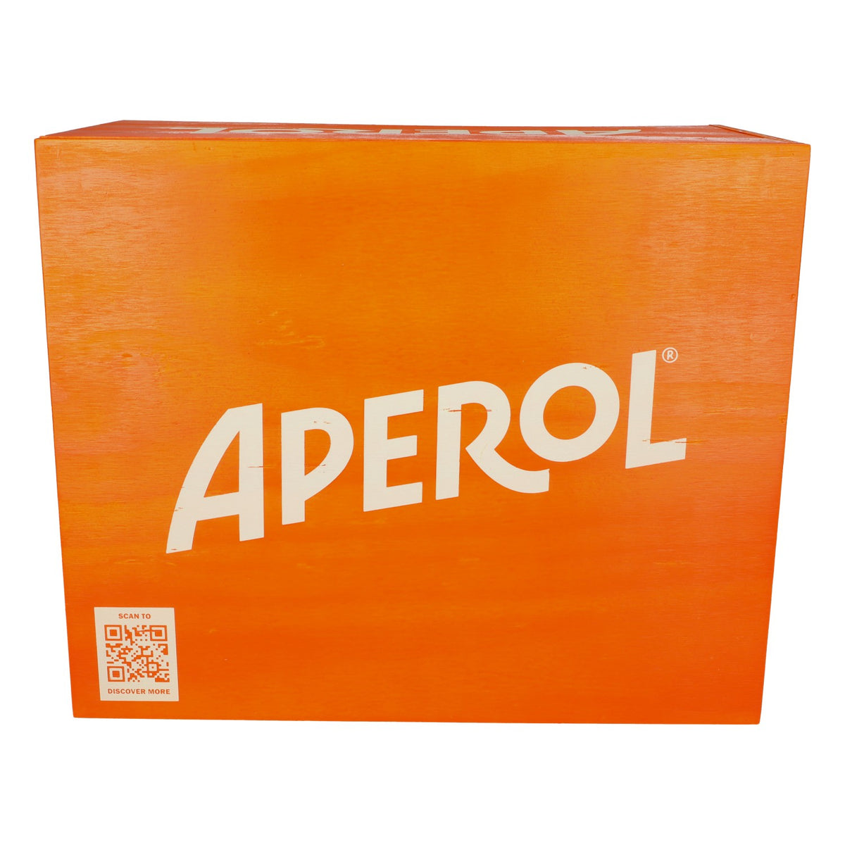 Aperol Spritz wooden box orange 45x38x26cm seat table outdoor garden box crate – View 4