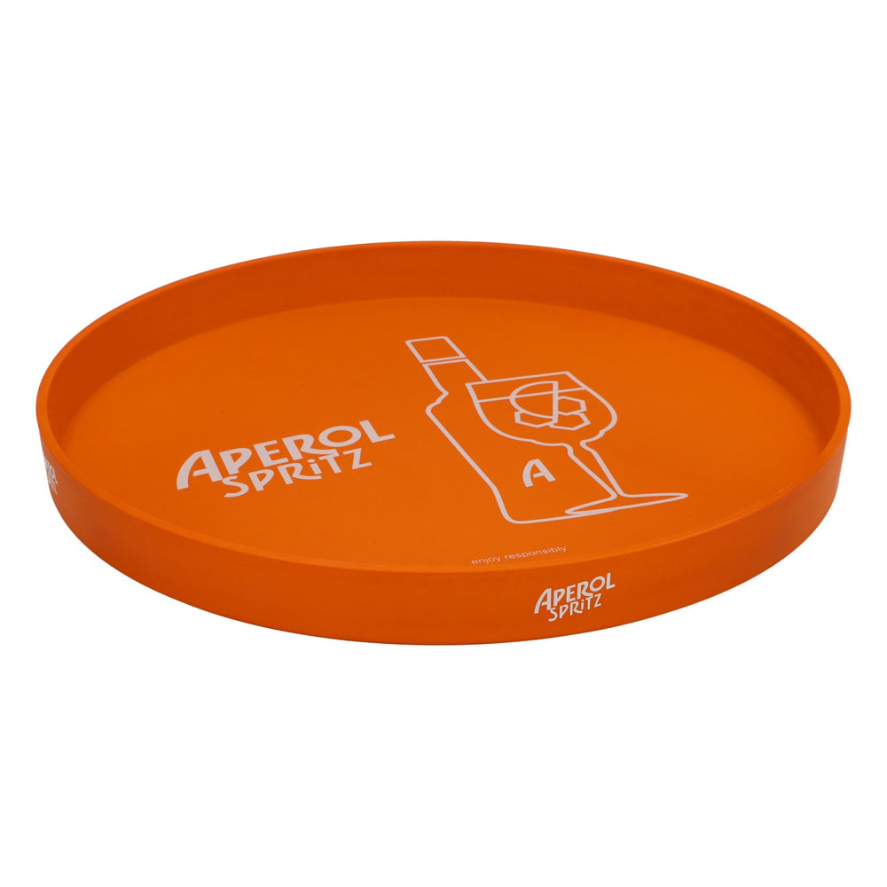 Aperol Spritz liqueur tray Waiter's tray Serving tray 33.5 cm diameter Orange