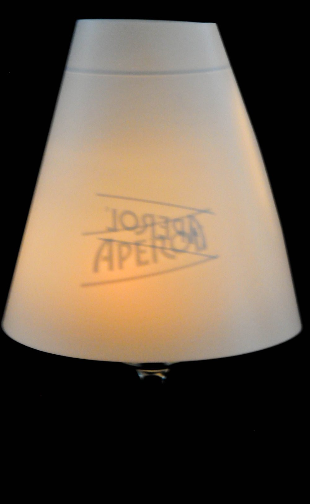 Aperol Spritz liqueur tea light holder Candle glass plastic cover Round