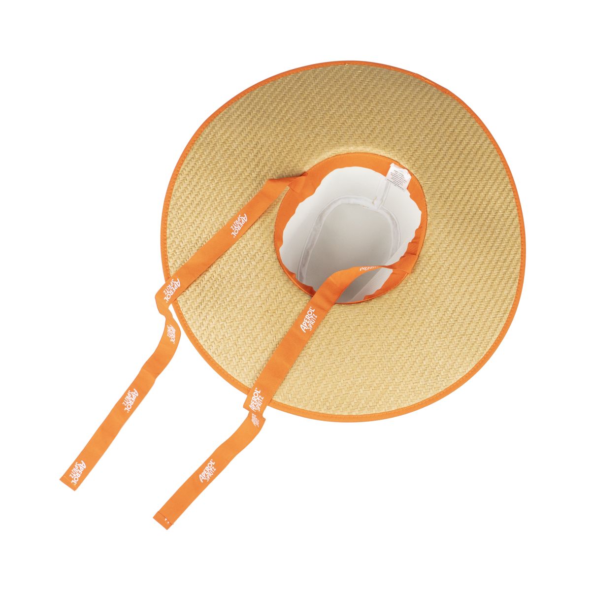 Aperol Spritz Straw Hat Wide Brimmed Hat Wide-brimmed hat with ribbons Cap – View 3