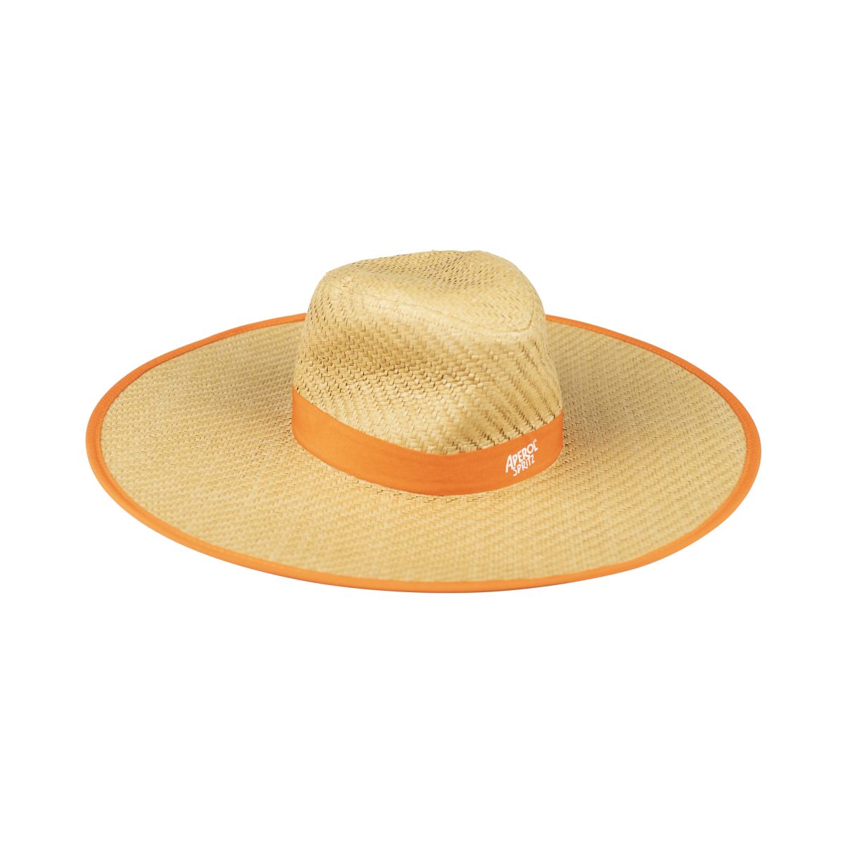 Aperol Spritz Straw Hat Wide Brimmed Hat Wide-brimmed hat with ribbons Cap – View 4