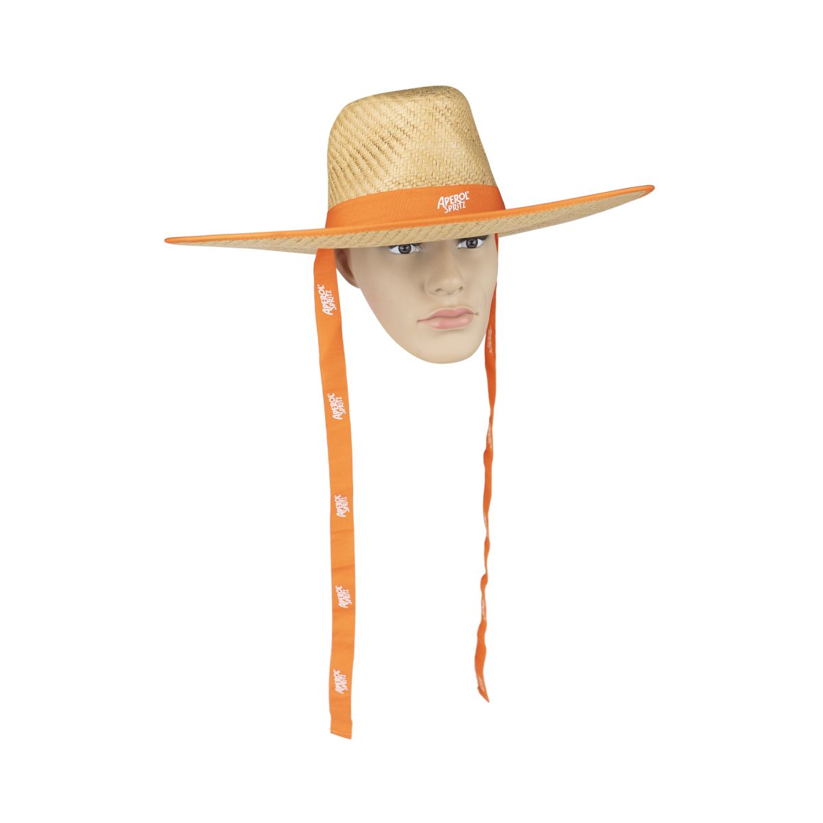Aperol Spritz Straw Hat Wide Brimmed Hat Wide-brimmed hat with ribbons Cap – View 5