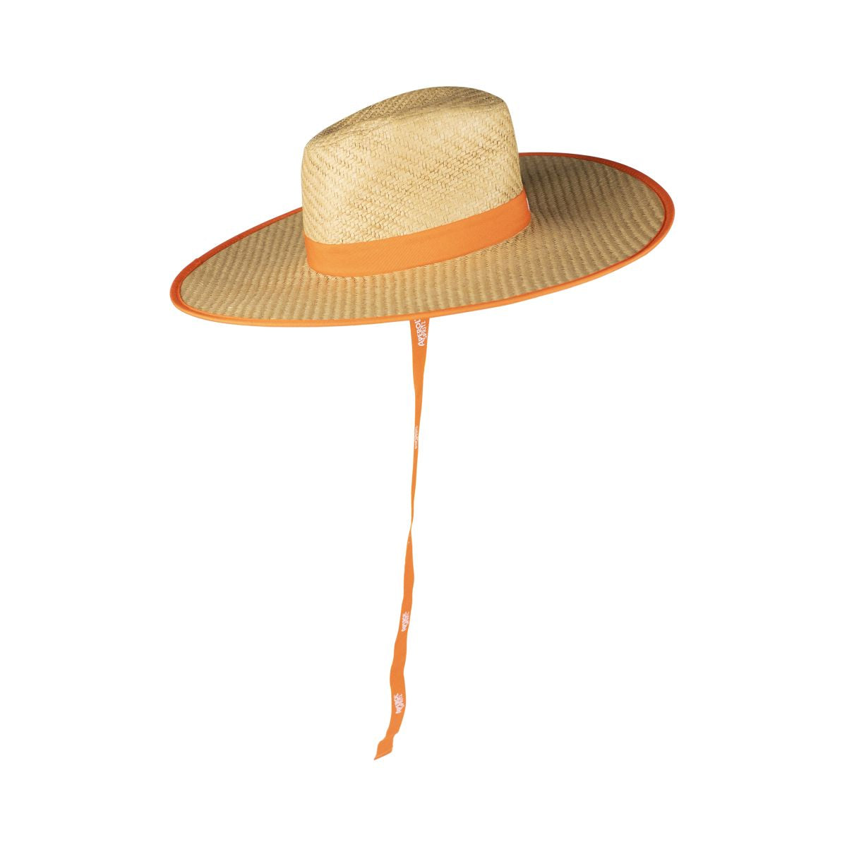 Aperol Spritz Straw Hat Wide Brimmed Hat Wide-brimmed hat with ribbons Cap – View 6
